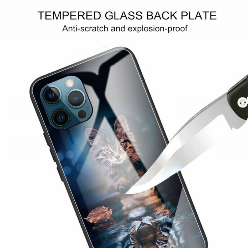 Telefoonhoesje voor iPhone 13 Pro Max Mijn Tijger Gehard Glas