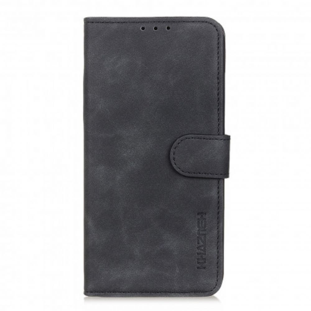 Leren Hoesje voor Realme 8 / 8 Pro Vintage Leereffect Khazneh