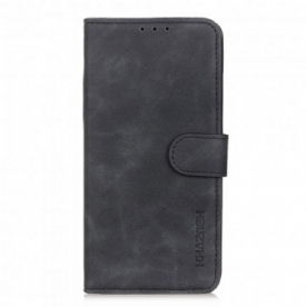 Leren Hoesje voor Realme 8 / 8 Pro Vintage Leereffect Khazneh