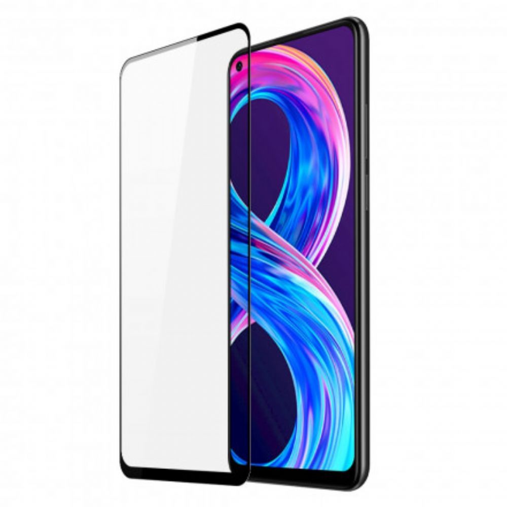 Realme 8/8 Pro Black Edges Screenprotector Van Gehard Glas