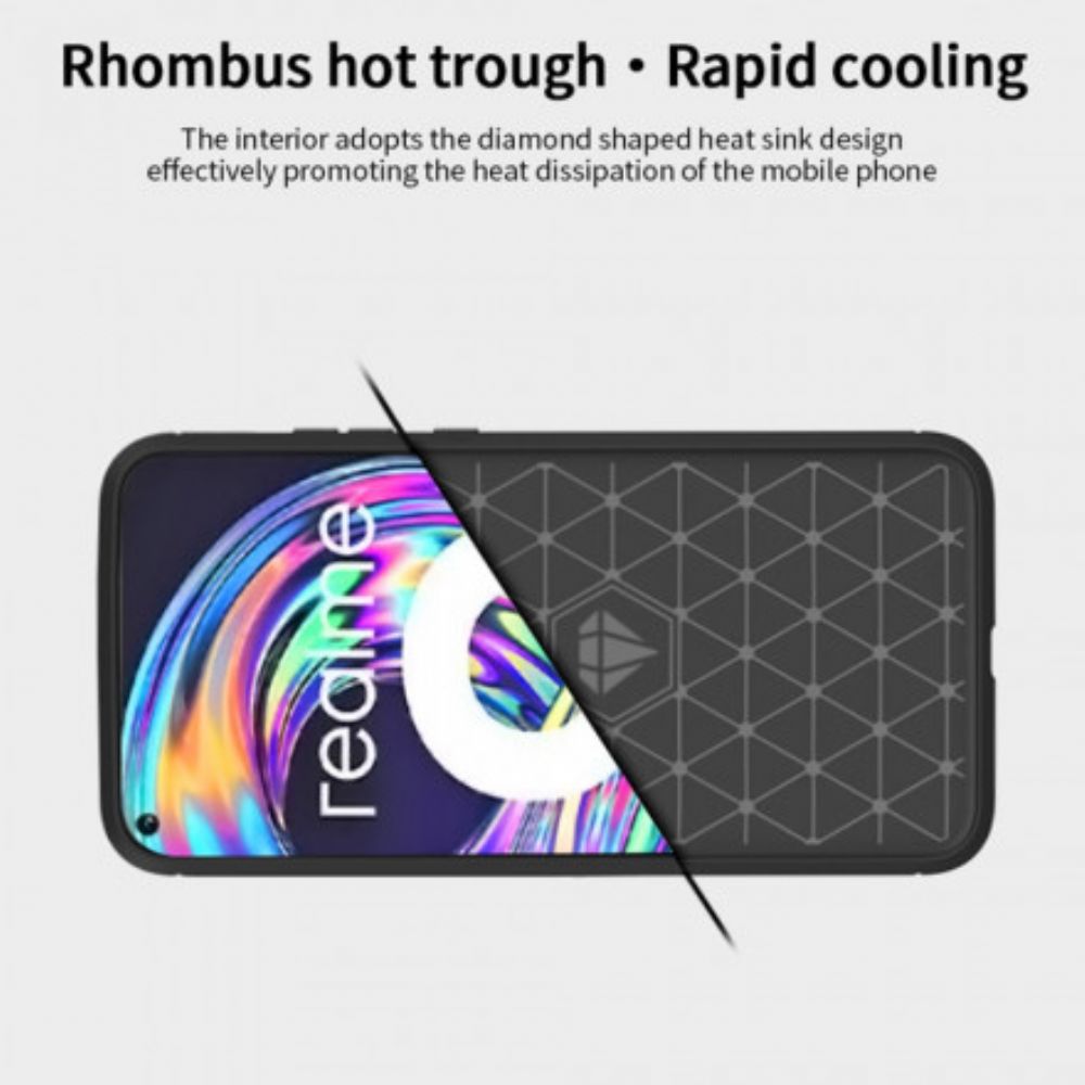 Telefoonhoesje voor Realme 8 / 8 Pro Mofi Geborstelde Koolstofvezel