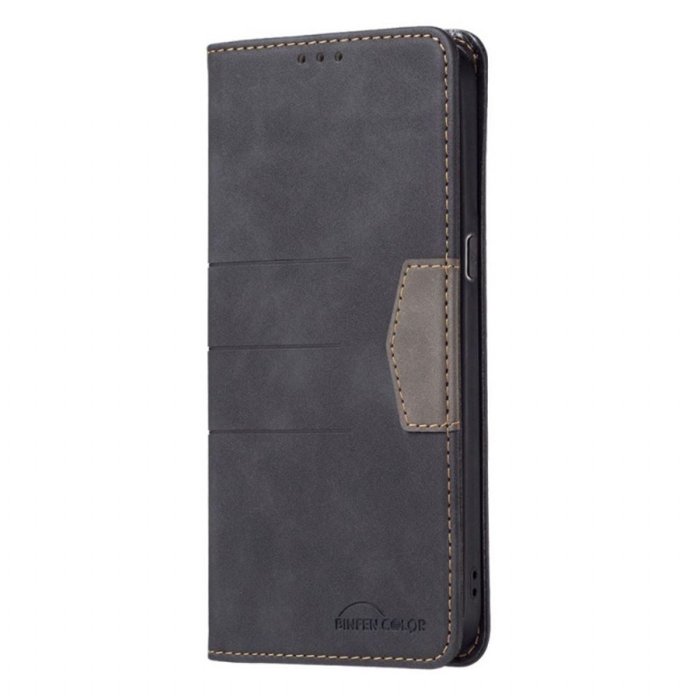 Bescherming Hoesje voor Oppo Find X5 Lite Folio-hoesje Binfen Kleur Leer Stijl