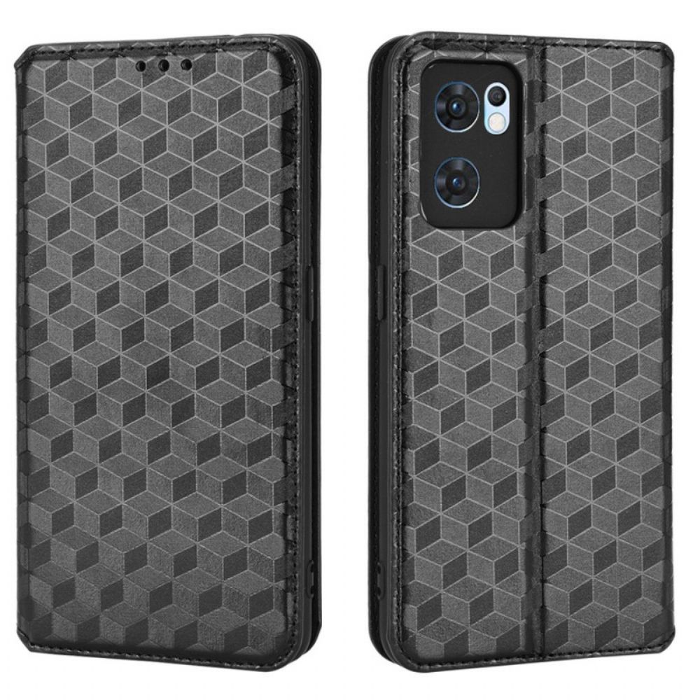 Bescherming Hoesje voor Oppo Find X5 Lite Folio-hoesje Diamant Leder Effect