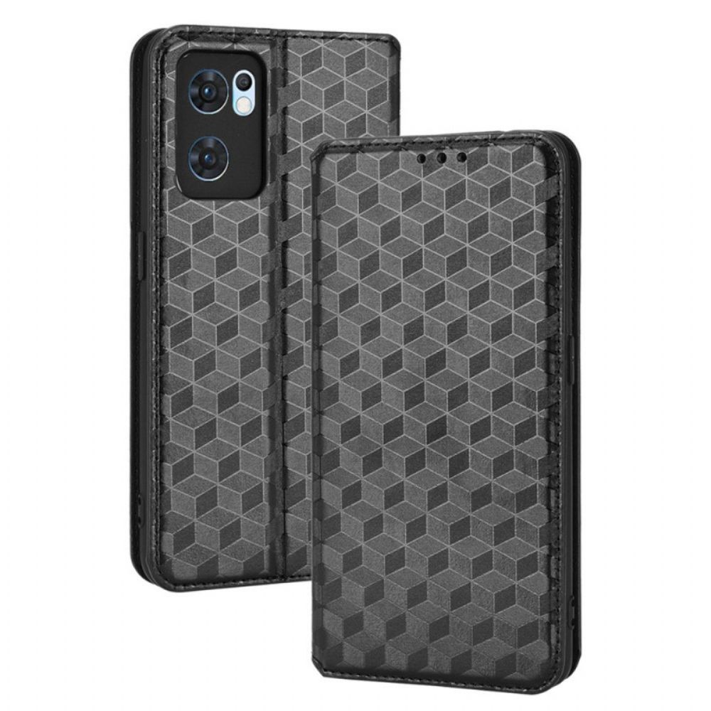 Bescherming Hoesje voor Oppo Find X5 Lite Folio-hoesje Diamant Leder Effect