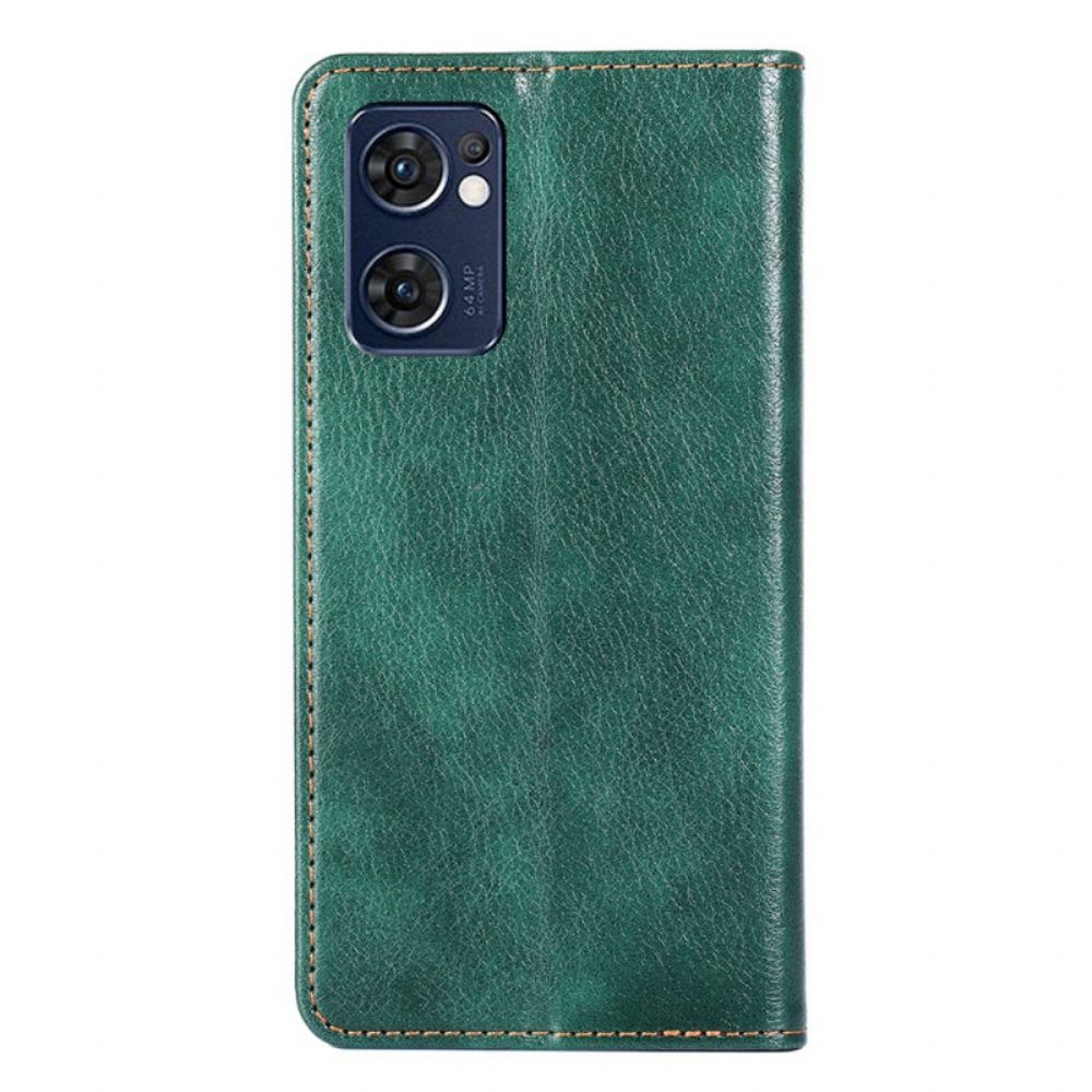 Bescherming Hoesje voor Oppo Find X5 Lite Folio-hoesje Kunstleer Stiksels