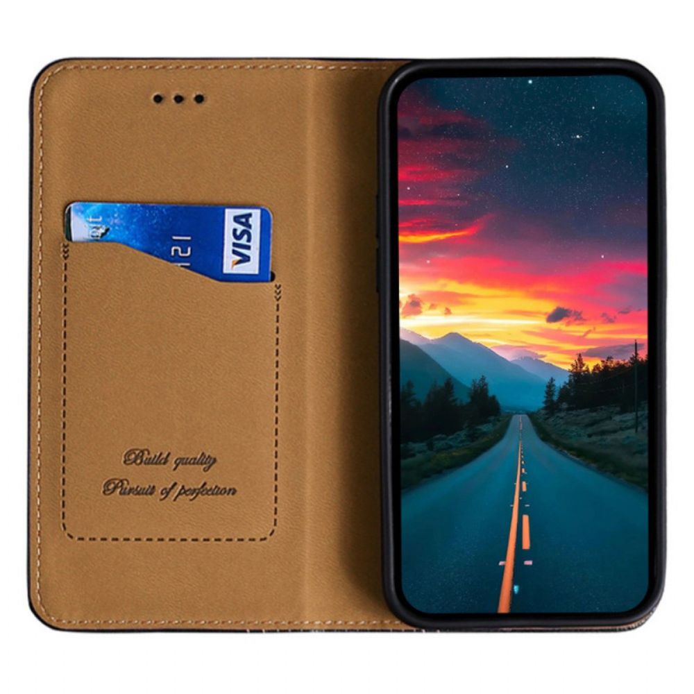 Bescherming Hoesje voor Oppo Find X5 Lite Folio-hoesje Litchi Lederen Stiksels Splitsen