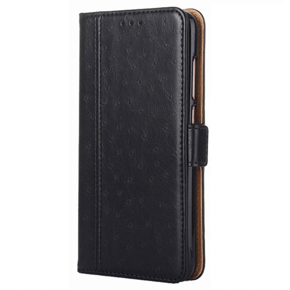 Flip Case voor Oppo Find X5 Lite Struisvogel Huidtextuur