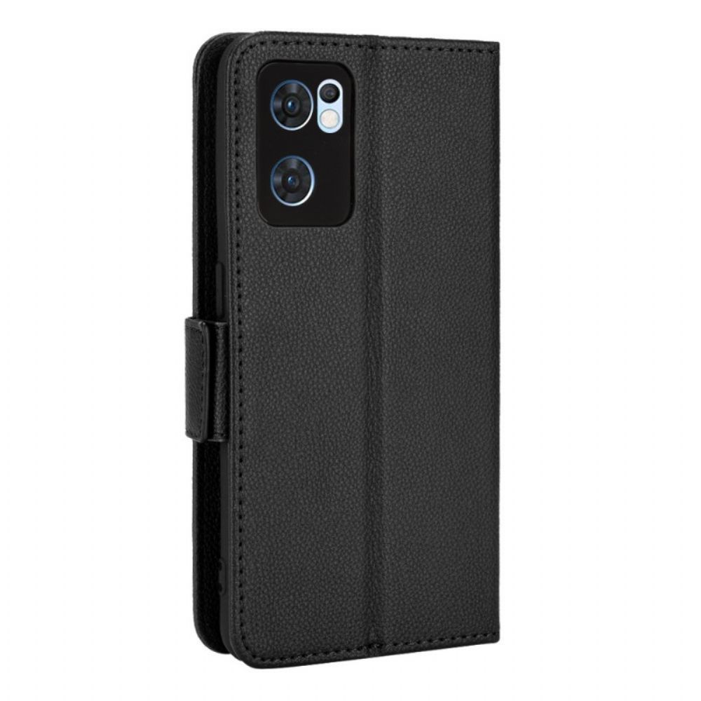 Folio-hoesje voor Oppo Find X5 Lite Flip Case Dubbele Nieuwe Kleuren Flap