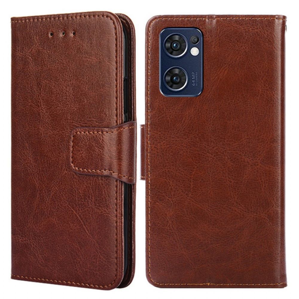 Folio-hoesje voor Oppo Find X5 Lite Flip Case Gekleurde Magnetische Klep