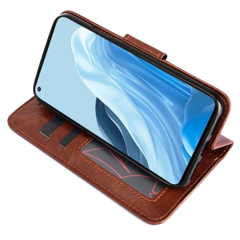 Folio-hoesje voor Oppo Find X5 Lite Flip Case Gekleurde Magnetische Klep