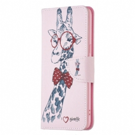 Folio-hoesje voor Oppo Find X5 Lite Nerdy Giraf