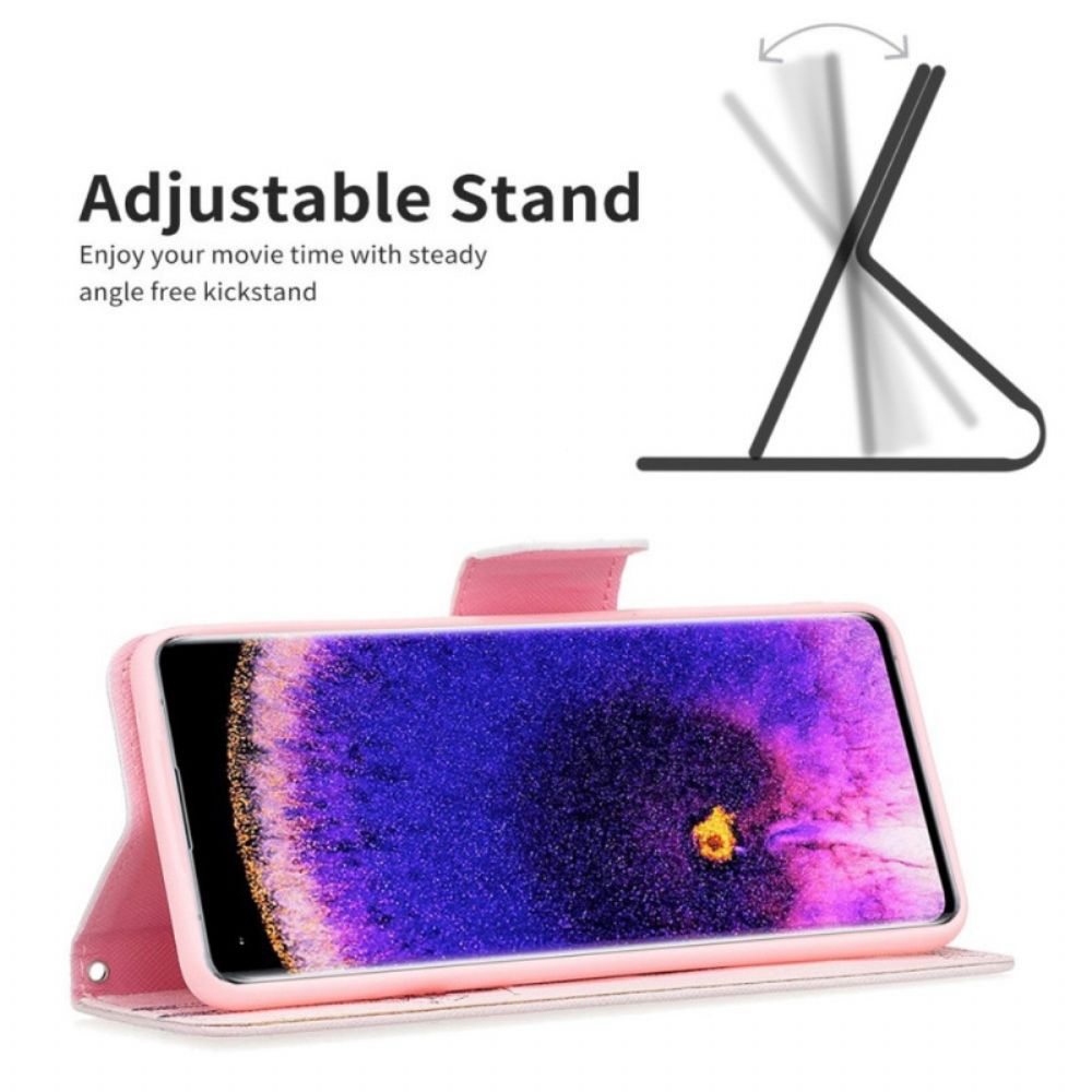 Folio-hoesje voor Oppo Find X5 Lite Nerdy Giraf