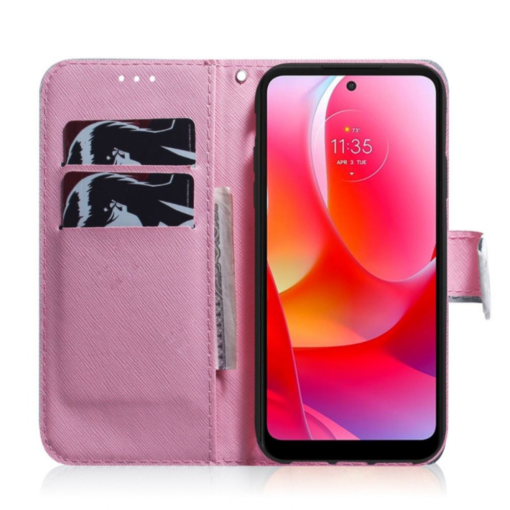 Folio-hoesje voor Oppo Find X5 Lite Oude Roze Bloem