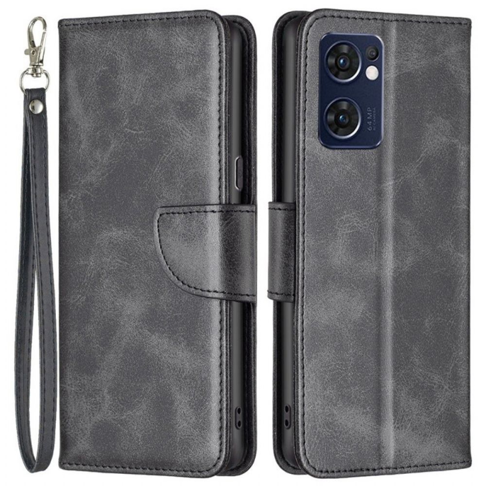 Folio-hoesje voor Oppo Find X5 Lite Schuine Sluiting