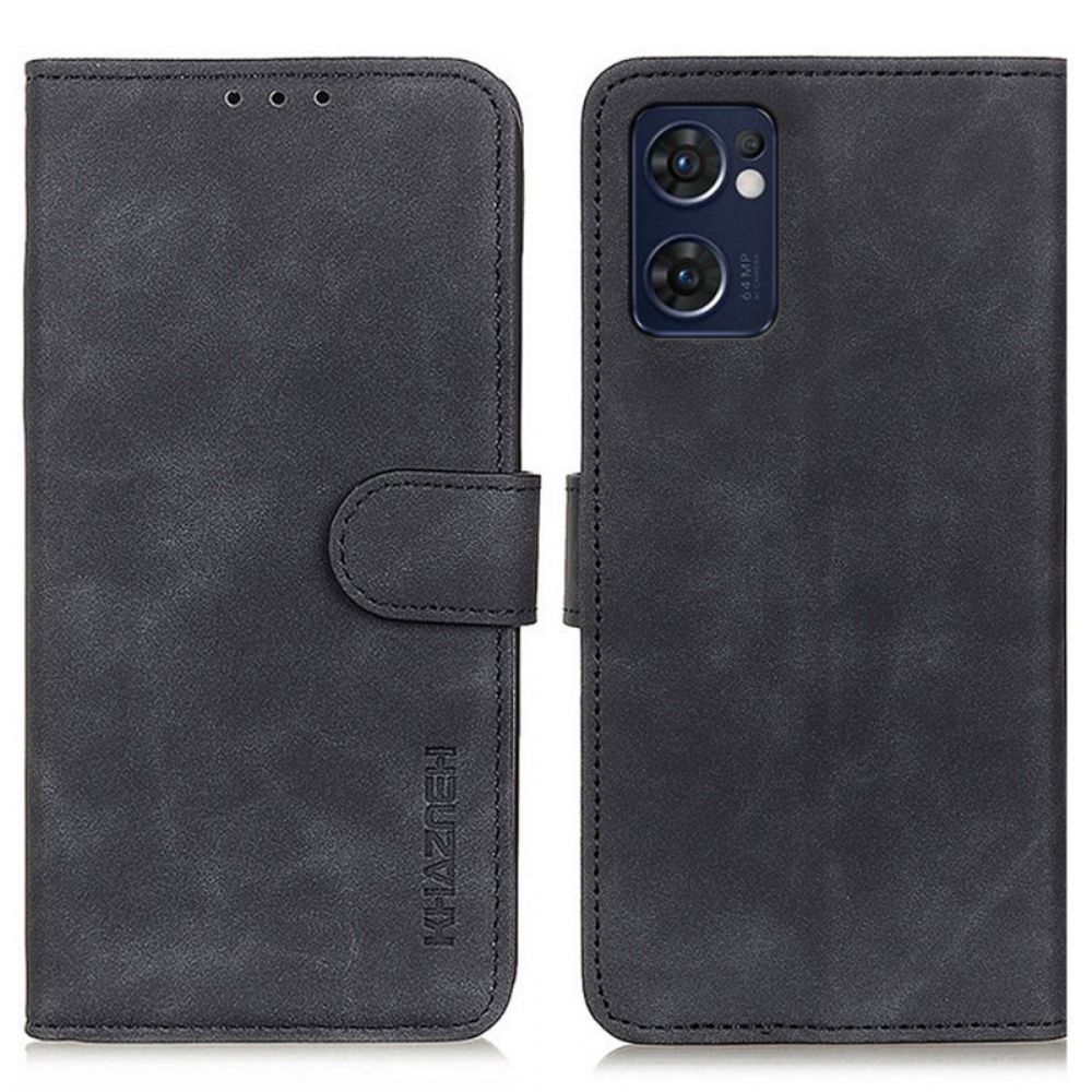 Folio-hoesje voor Oppo Find X5 Lite Vintage Khazneh Leereffect