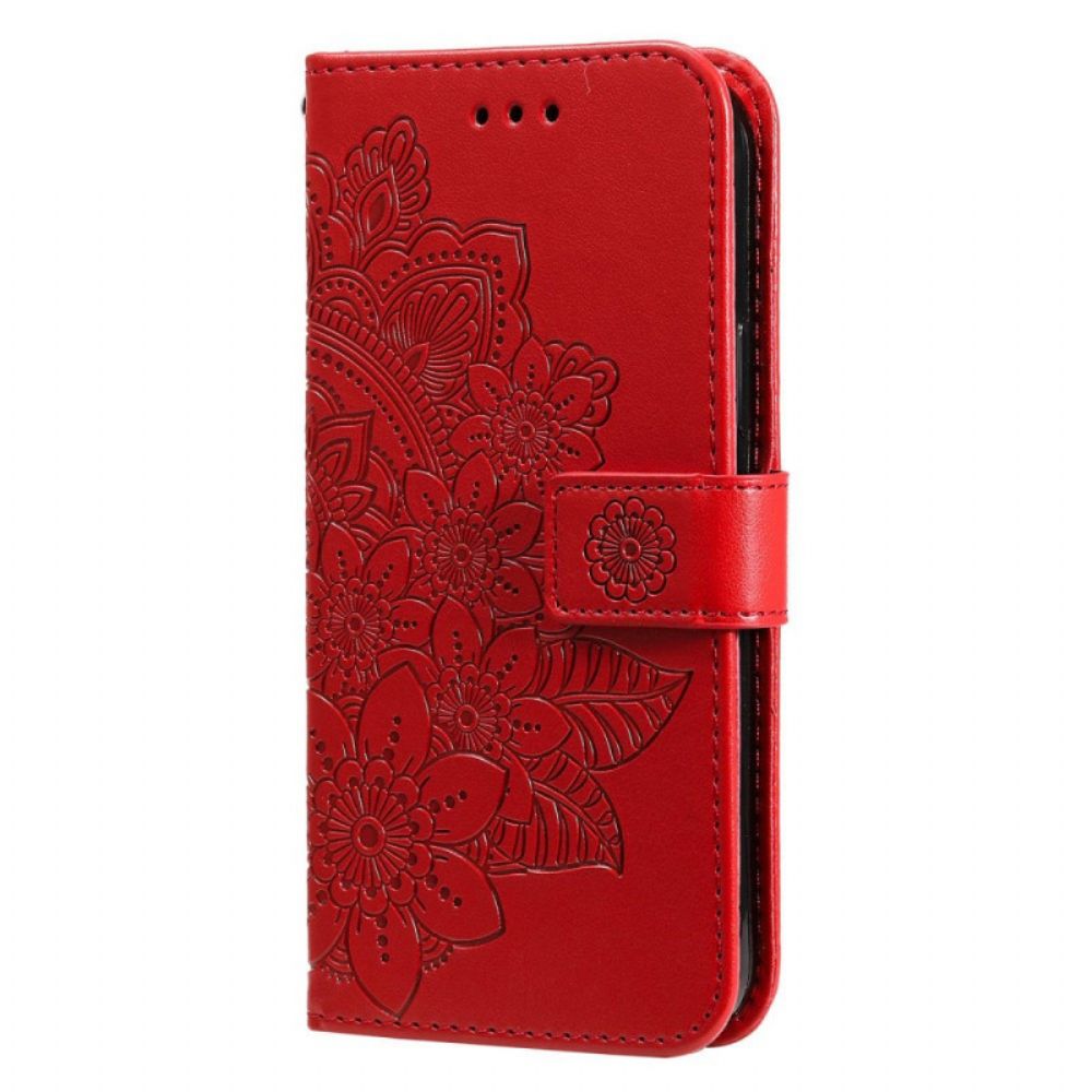 Leren Hoesje voor Oppo Find X5 Lite Mandala Met Koord