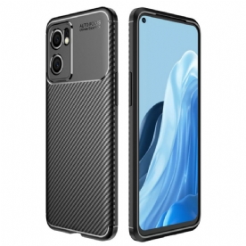 Telefoonhoesje voor Oppo Find X5 Lite Geborstelde Koolstofvezel