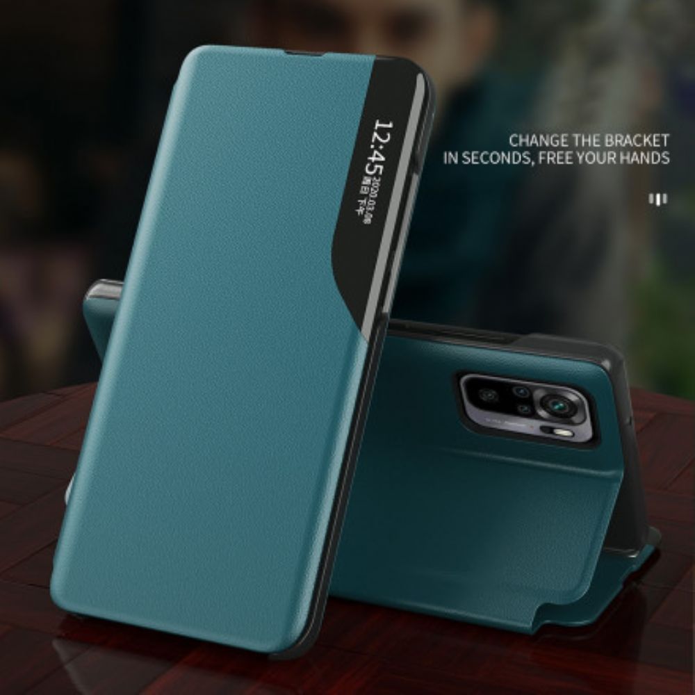 Bekijk Cover Xiaomi Redmi Note 10 / Redmi Note 10S Ledereffect