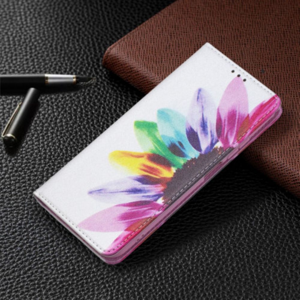 Bescherming Hoesje voor Xiaomi Redmi Note 10 / 10S Folio-hoesje Aquarel Bloem