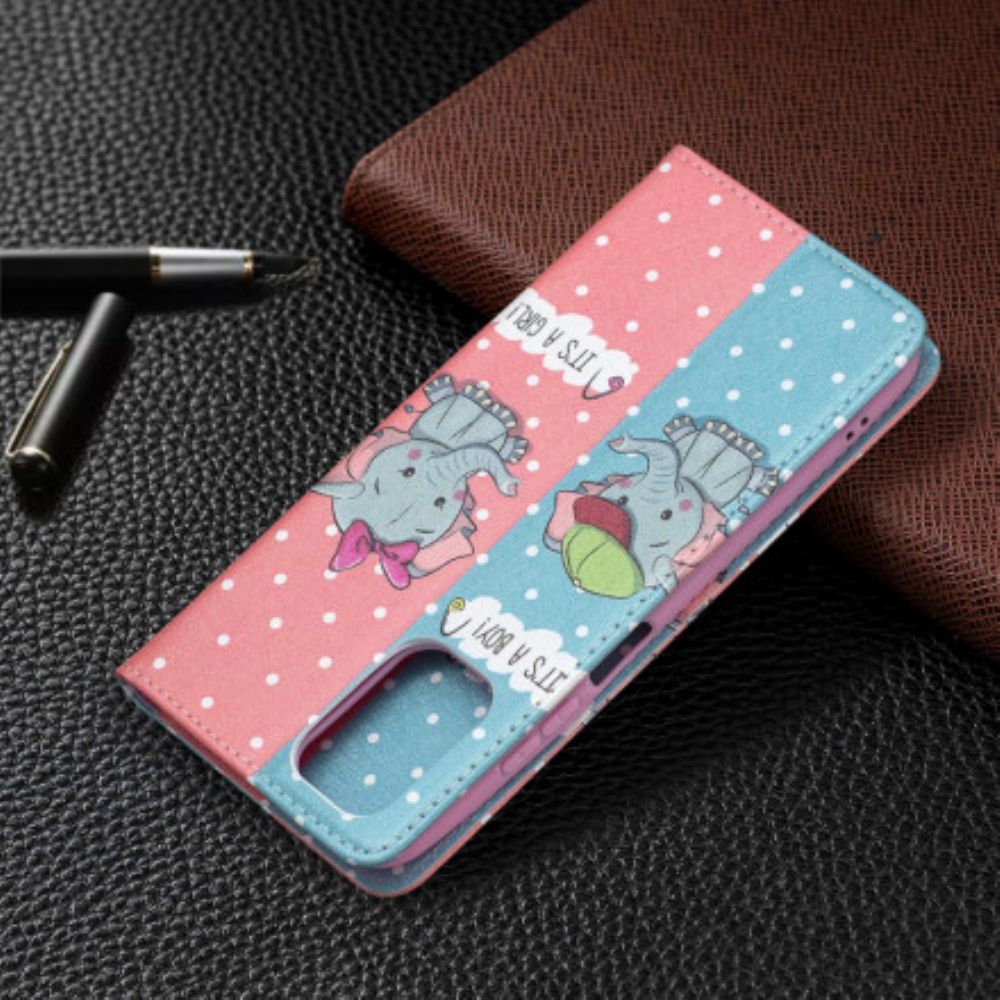 Bescherming Hoesje voor Xiaomi Redmi Note 10 / 10S Folio-hoesje Babyolifanten