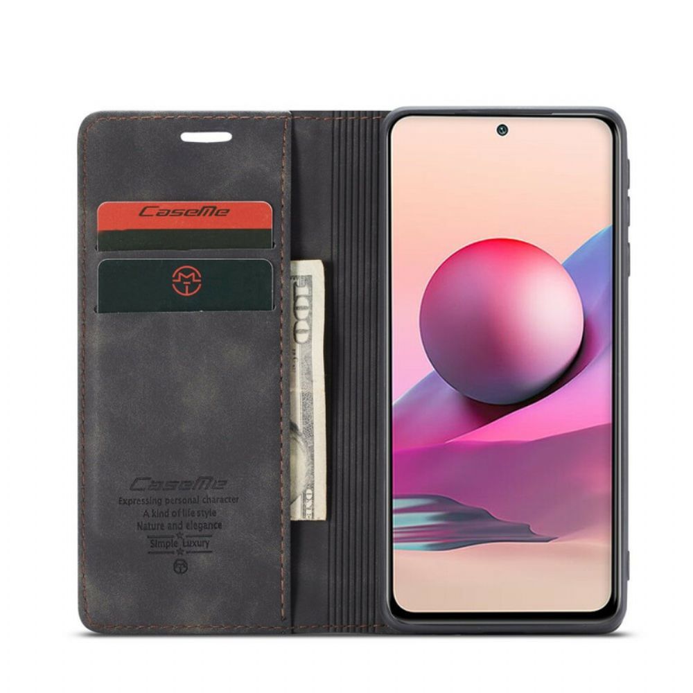 Bescherming Hoesje voor Xiaomi Redmi Note 10 / 10S Folio-hoesje Casem Leereffect