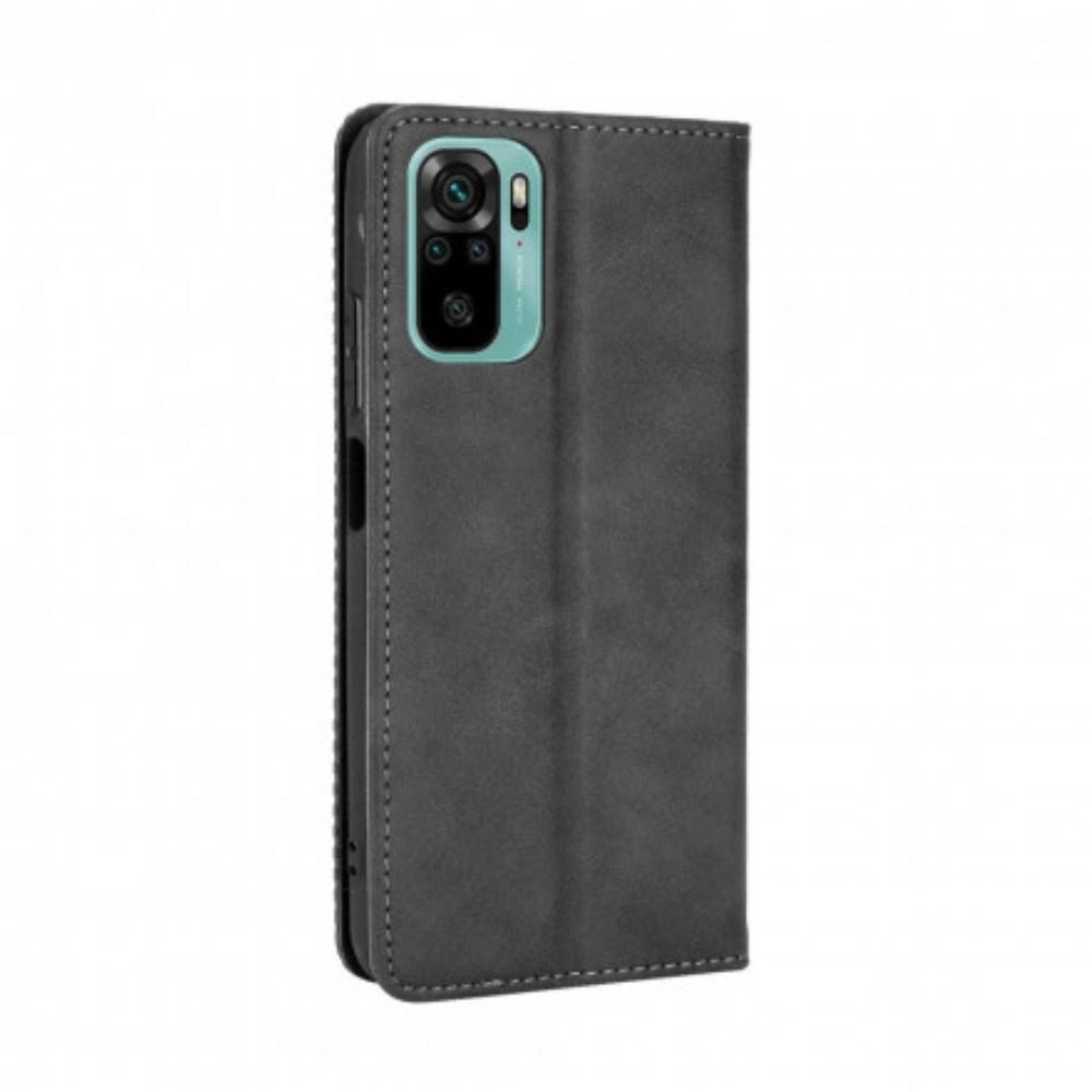 Bescherming Hoesje voor Xiaomi Redmi Note 10 / 10S Folio-hoesje Vintage Gestileerd Leereffect