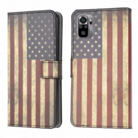 Flip Case voor Xiaomi Redmi Note 10 / 10S Amerikaanse Vlag