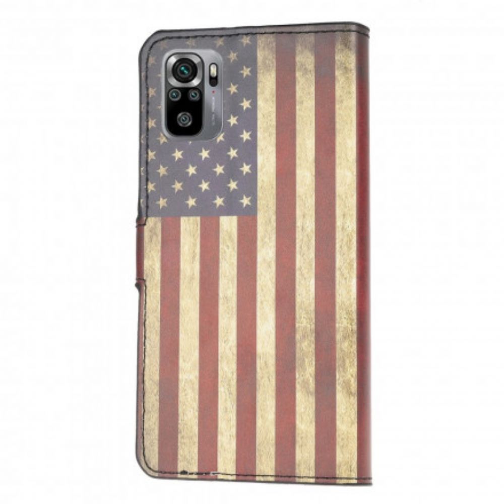 Flip Case voor Xiaomi Redmi Note 10 / 10S Amerikaanse Vlag