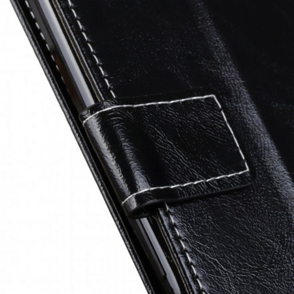 Flip Case voor Xiaomi Redmi Note 10 / 10S Glanzende En Zichtbare Naden