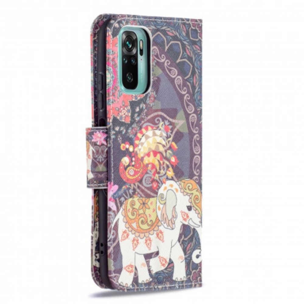 Flip Case voor Xiaomi Redmi Note 10 / 10S Indiase Olifanten