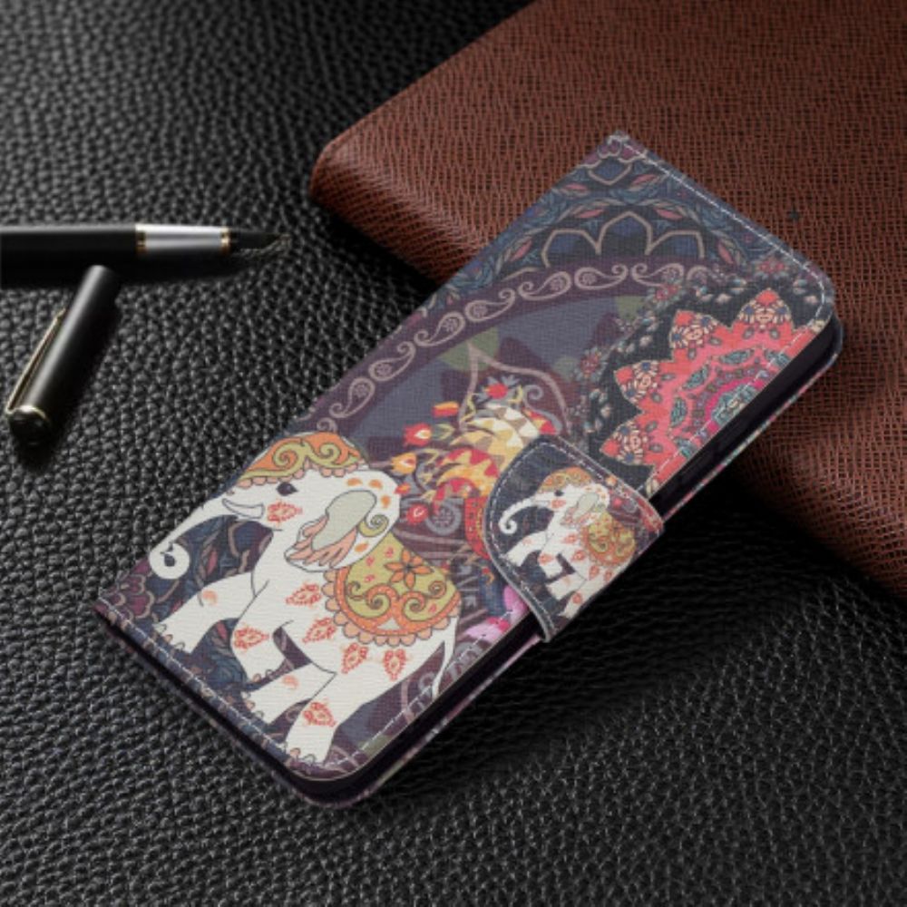 Flip Case voor Xiaomi Redmi Note 10 / 10S Indiase Olifanten