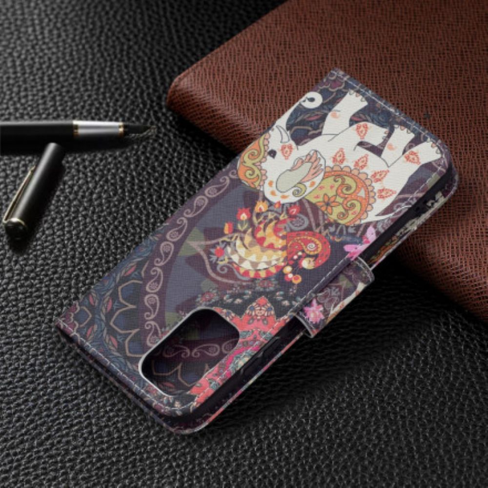 Flip Case voor Xiaomi Redmi Note 10 / 10S Indiase Olifanten