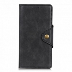 Flip Case voor Xiaomi Redmi Note 10 / 10S Knoop Van Kunstleer