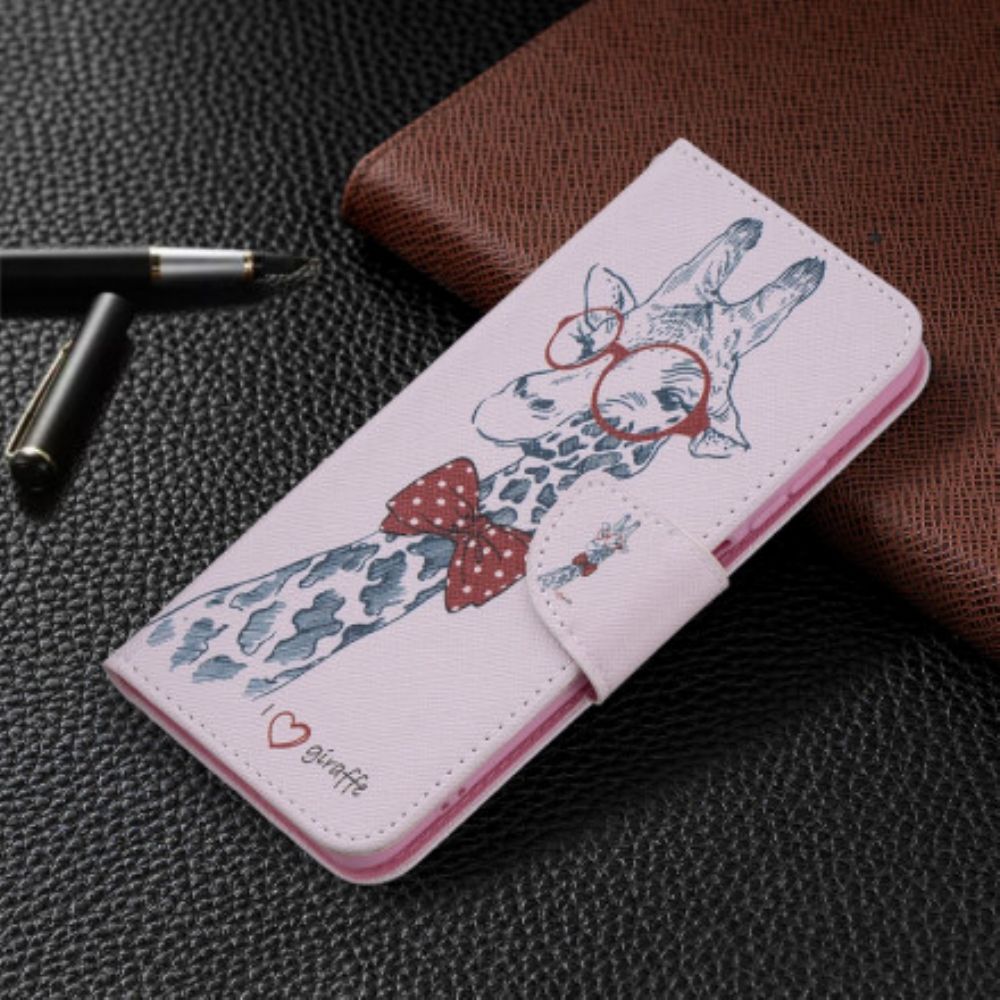 Flip Case voor Xiaomi Redmi Note 10 / 10S Nerdy Giraf