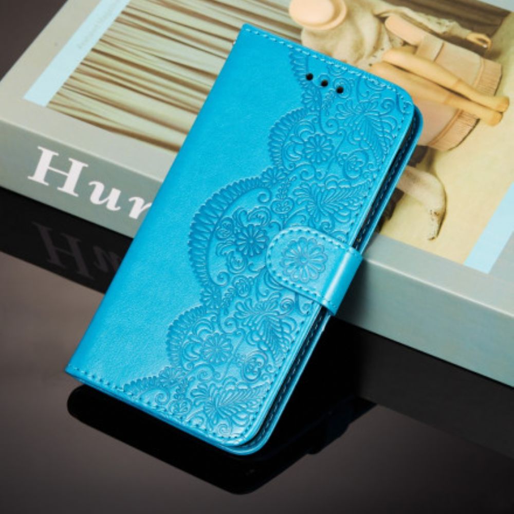 Folio-hoesje voor Xiaomi Redmi Note 10 / 10S Bloem Borduurwerk Afdrukken