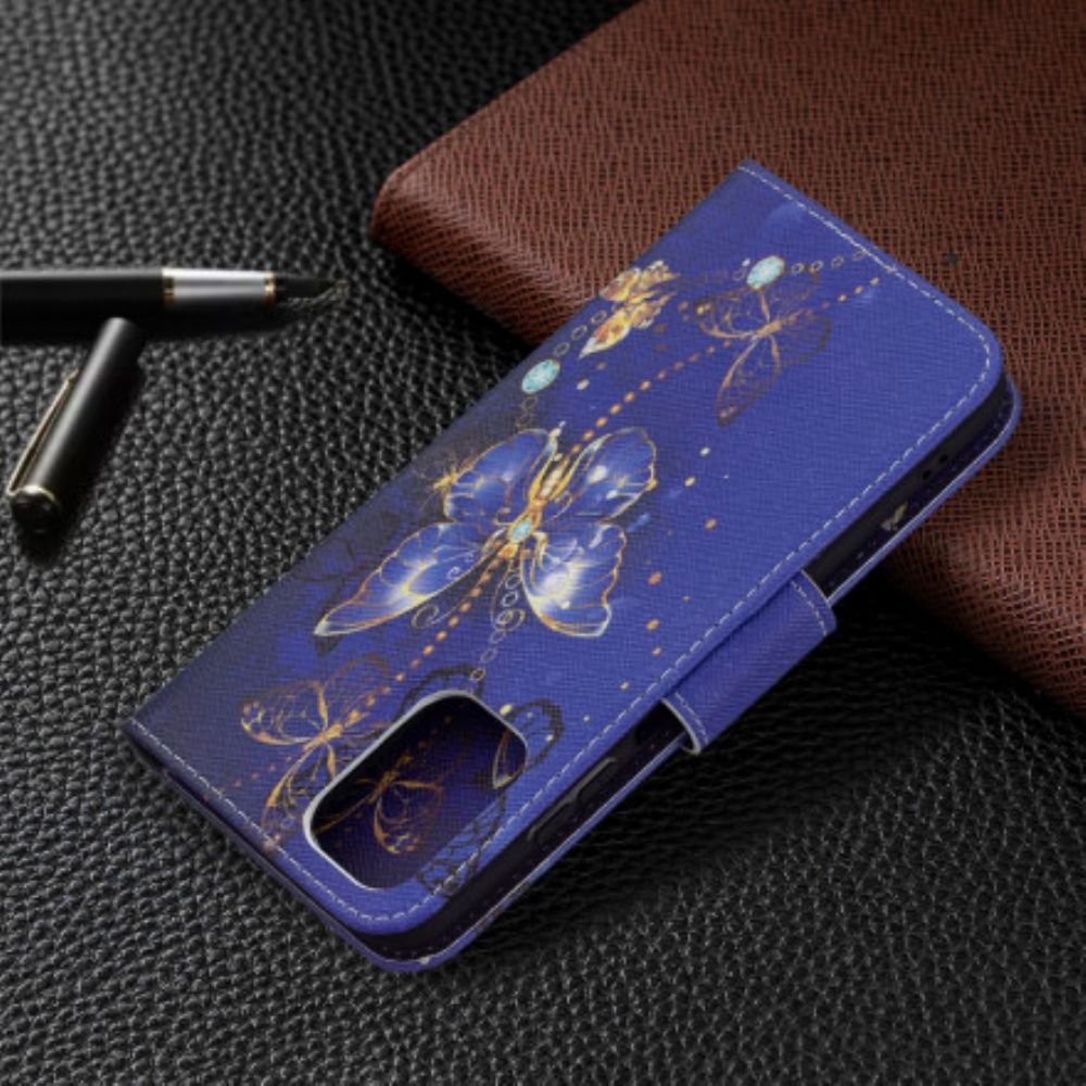 Folio-hoesje voor Xiaomi Redmi Note 10 / 10S Gouden Vlinders