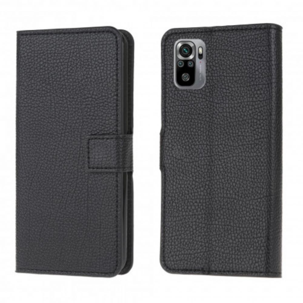 Folio-hoesje voor Xiaomi Redmi Note 10 / 10S Litchi-leereffect