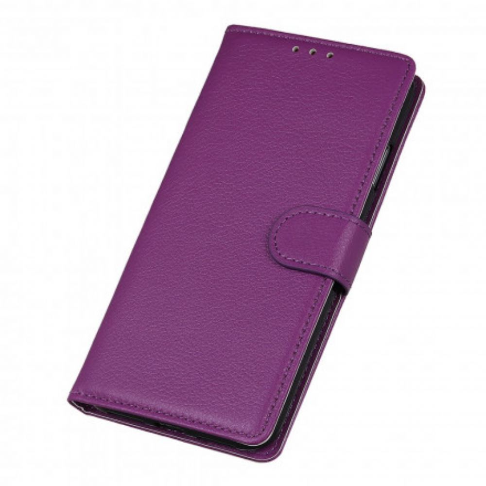 Folio-hoesje voor Xiaomi Redmi Note 10 / 10S Premium Lychee-leereffect