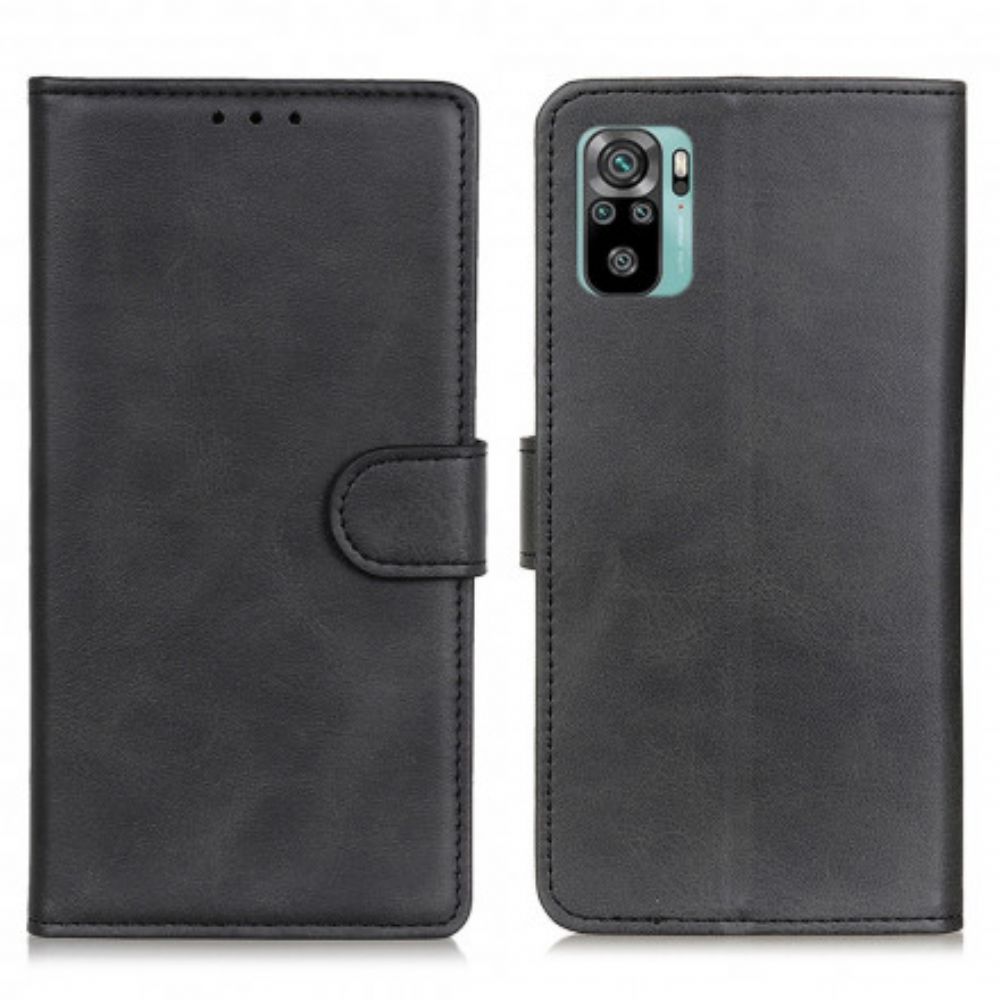 Folio-hoesje voor Xiaomi Redmi Note 10 / 10S Retro Mat Leereffect