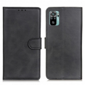 Folio-hoesje voor Xiaomi Redmi Note 10 / 10S Retro Mat Leereffect