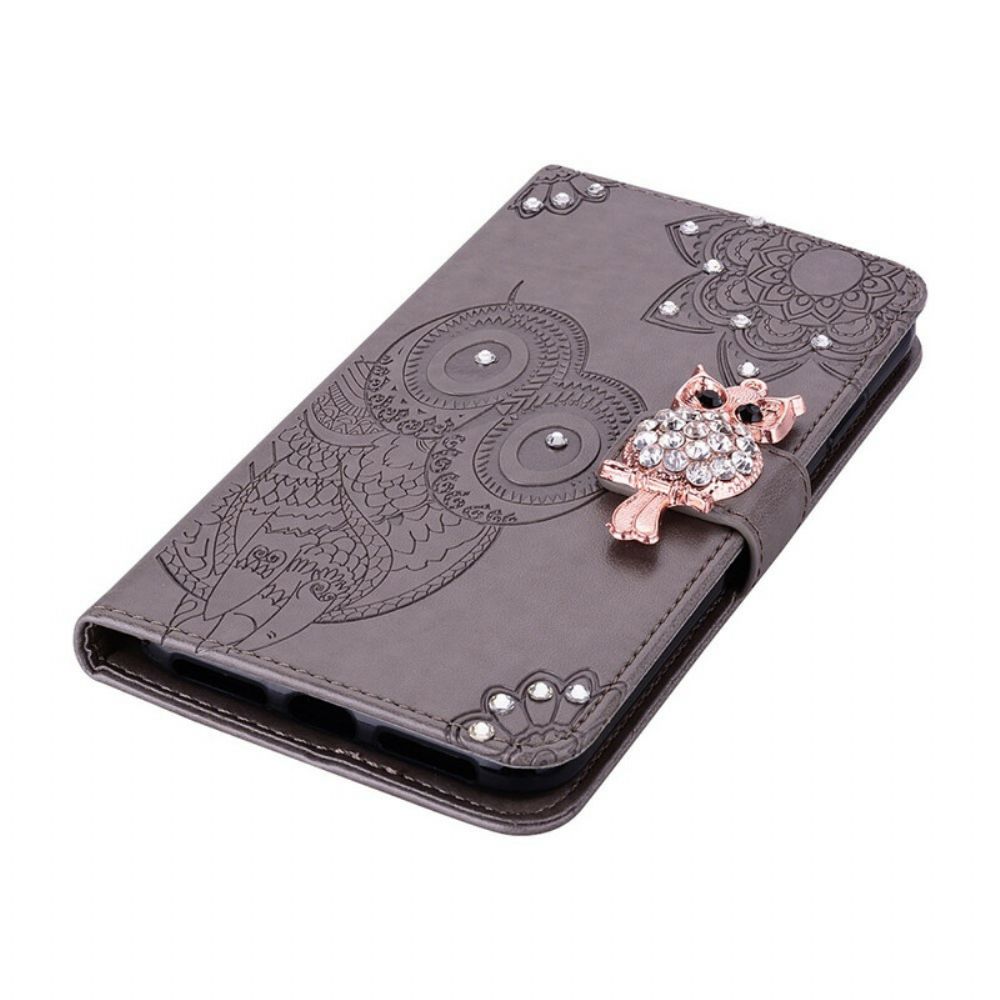 Folio-hoesje voor Xiaomi Redmi Note 10 / 10S Uil Mandala En Charm