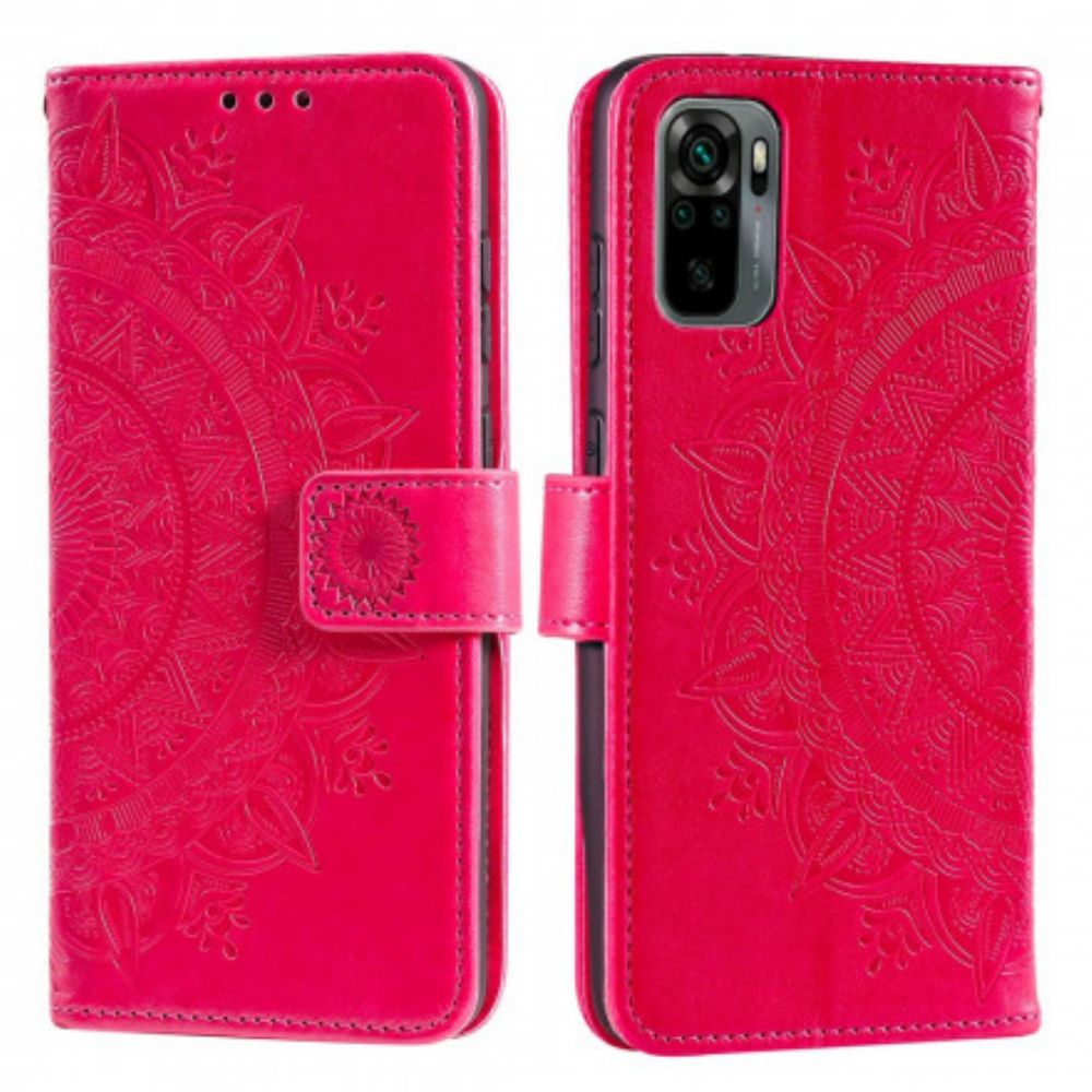 Folio-hoesje voor Xiaomi Redmi Note 10 / 10S Zon Mandala