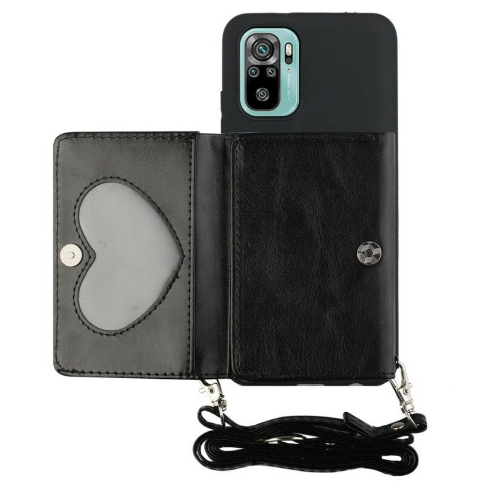 Hoesje voor Xiaomi Redmi Note 10 / 10S Crossbody-kaarthouder