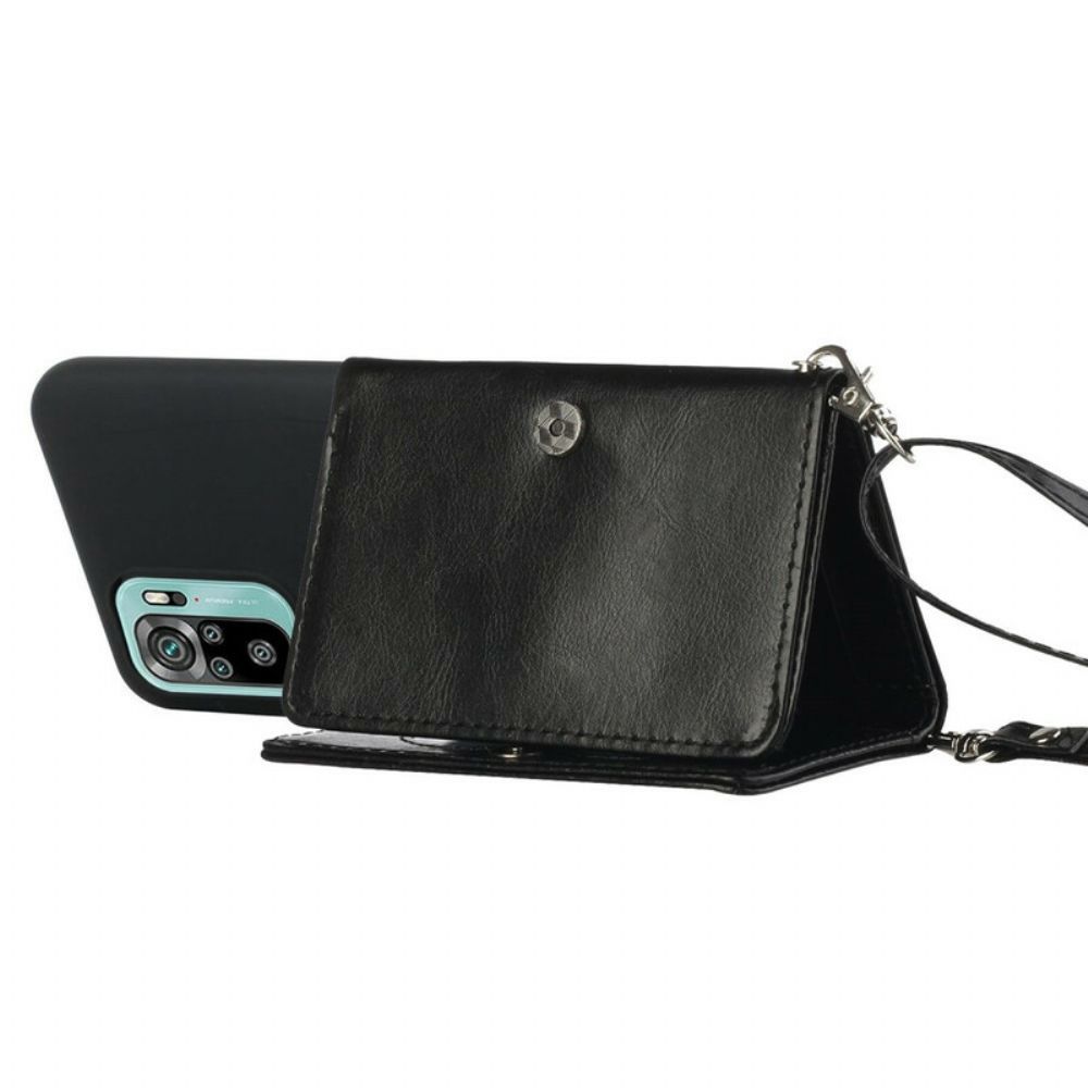 Hoesje voor Xiaomi Redmi Note 10 / 10S Crossbody-kaarthouder