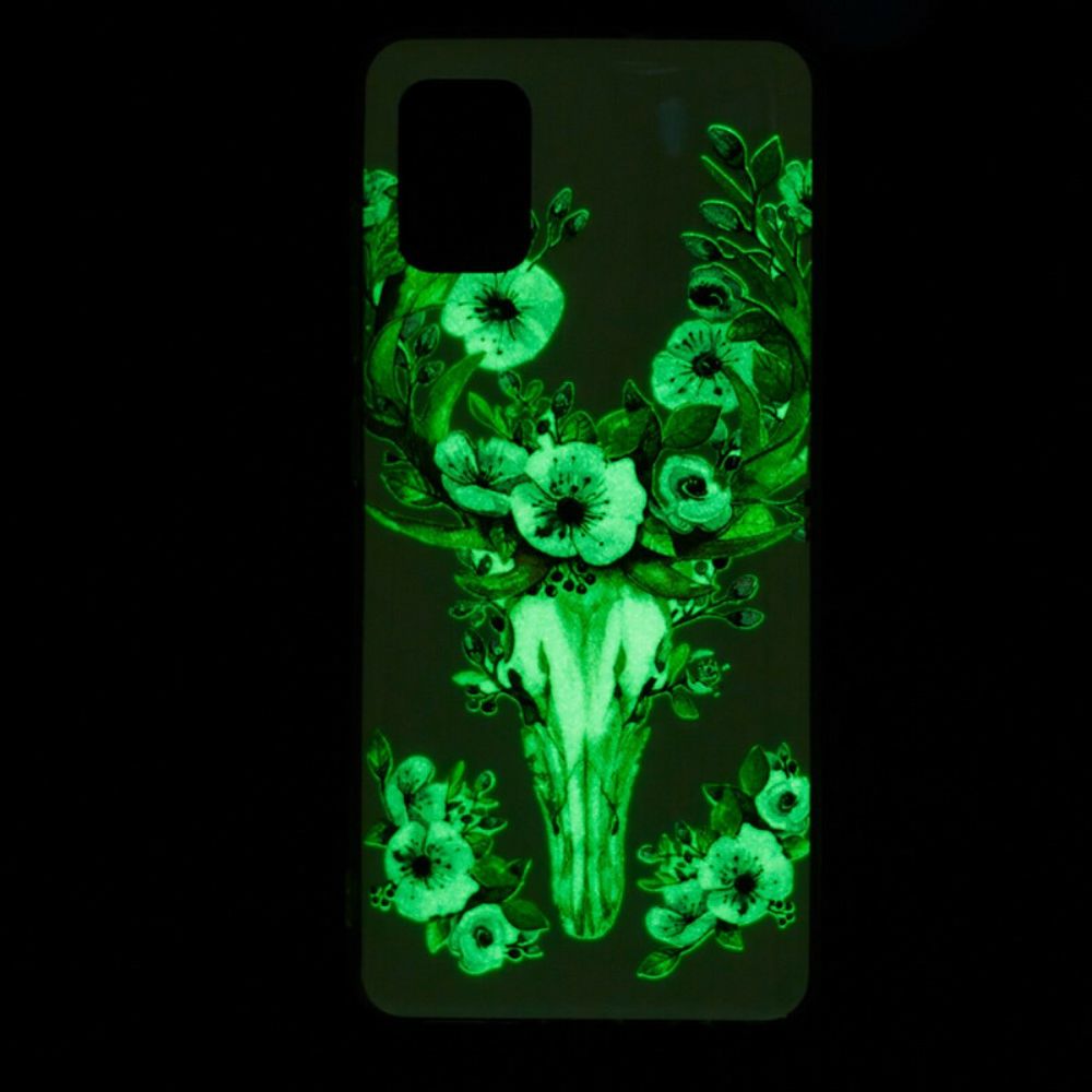 Hoesje voor Xiaomi Redmi Note 10 / 10S Fluorescerende Eland Met Bloemen