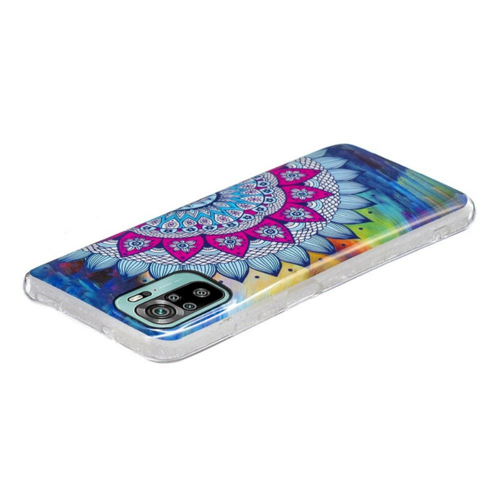 Hoesje voor Xiaomi Redmi Note 10 / 10S Fluorescerende Kleurrijke Mandala