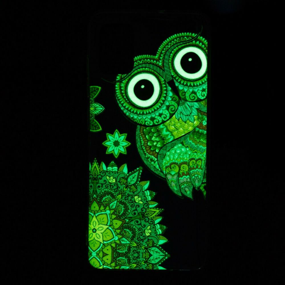 Hoesje voor Xiaomi Redmi Note 10 / 10S Fluorescerende Mandala Uil