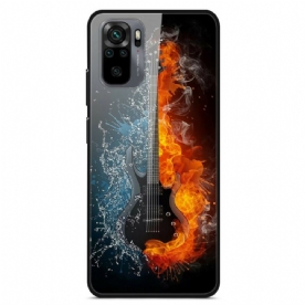 Hoesje voor Xiaomi Redmi Note 10 / 10S Gitaar Gehard Glas