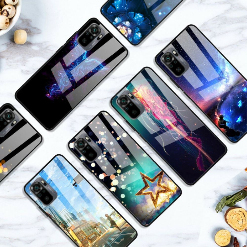 Hoesje voor Xiaomi Redmi Note 10 / 10S Gitaar Gehard Glas