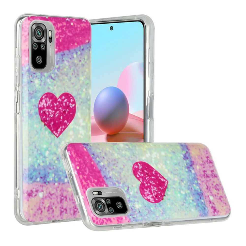 Hoesje voor Xiaomi Redmi Note 10 / 10S Glitter Marmer